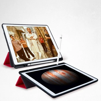 Magnetni Smart Ohišje Za iPad 7. 8. Gen Primeru Pero Slot Slim Stand Cover Za iPad 10.2 Auto Sleep / Wake Tablični Primeru