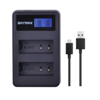 Batmax DMW-BLG10 DMW BLG10 DMWBLE9 LCD USB Dvojni Polnilec za Panasonic BLG10E BLG10GK BLG10 DMC-GF6 DMC-GX7 GF6 GX7