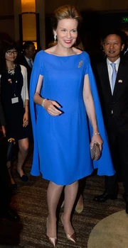 Mati Nevesta Obleke z Cape 2020 Koleno dolžina Kratka Kraljevsko Modra svate Slaven Obleke vestido de madrinha farsali
