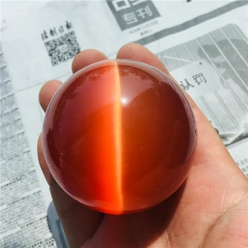 4-10 cm Naravni red cat eye kristalno kroglo vedeževanje energije kamen žogo fotografija dekorativni žogo