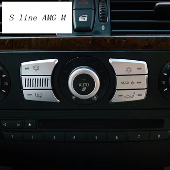 Avto styling klimatska naprava CD Gumbi za nadzor dekoracija plošče, Nalepke, prevleke za BMW serije 5 e60 Notranje zadeve auto dodatki