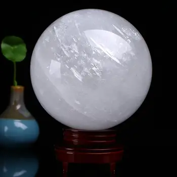Naravna Ledena Gora Bela Quartz Crystal Področju Žogo Zdravljenje Gemstone Doma Dekor Darila