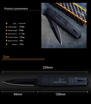Taktično Folding nož Žepni noži Lovski Nož za Sadje EOS Prostem Orodja Kampiranje Survival nož Visoko Trdoto 2020
