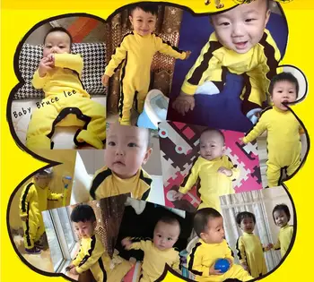 2018 blagovne znamke Novost, igralne obleke kitajski Kongfu Bruce Lee baby boy oblačila 0-24M bombaž super kakovosti ropa otroške kopalke