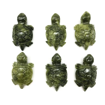 Lep 1PC Naravno Ročno Izrezljane Xiuyan Jade Tortoise Polirani Green Jade Kristalno Želva Darila Naravnih Kvarčni Kristali