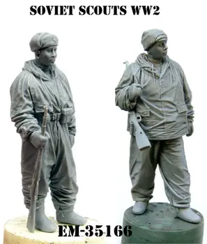 1/35, Sovjetska Skavti WW2, Smole Model Vojak GK, Svetovne Vojne vojaške teme, Nesestavljeni in unpainted kit