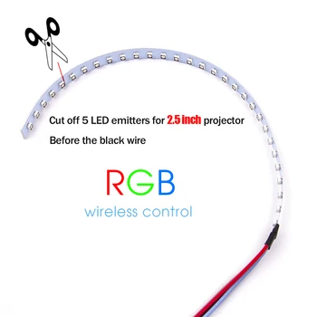 1set RGB LED Demon Oči Halo Obroč Komplet Za 2.5