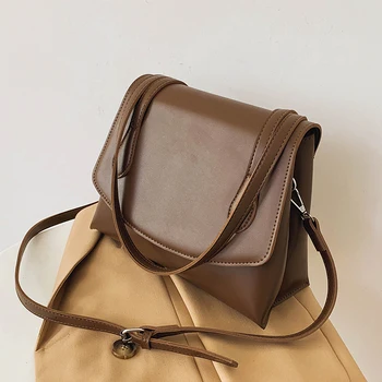 Vintage Kvadratnih Pazduho vrečko 2021 Moda Novih kakovostnih PU Usnja Ženske Oblikovalec Torbici Visoka zmogljivost Ramenski Messenger Bag