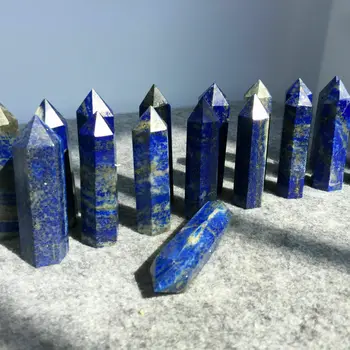 60-70 mm AAA Naravnih Lapis Lazuli Quartz Crystal Točke Obelisk, Kamen Palico Zdravljenje