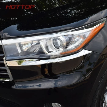 Spredaj Vodja Svetlobe Žarnice Detektor Okvir Palico Styling Abs Chrome Kritje Trim Za Toyota Highlander 2016 2017 2018