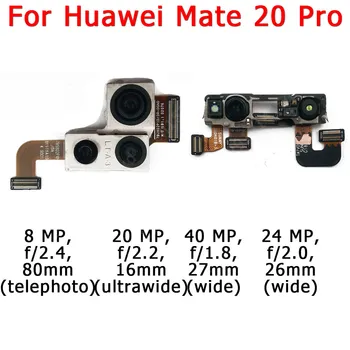 Original Spredaj Zadaj Kamero Nazaj Za Huawei Mate 20 Lite Mate20 Pro X Glavni Sooča Modula Kamere Flex Zamenjava Rezervnih Delov