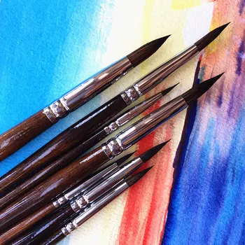 7pcs Visoko Kakovostni Čopič Akvarel slika Brush Set Visoko Kakovostnih Čopiči za ustvarjalce