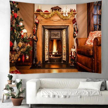 Božič kamin tapiserija Mandala Tapiserija Steni Visi Boho dekor macrame hipi Čarovnice Tapiserija