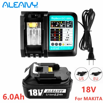 NOVO BL1860 Polnilna Baterija 18 V 6000mAh Litij-ion baterija za Makita Baterija 18v BL1840 BL1850 BL1830 BL1860B + Makita Polnilnik