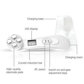 Obraza Mesotherapy Electroporation LED Foton Obraza RF Radio Frequency Pomlajevanje Kože za Privijte Face Lift Lepotni