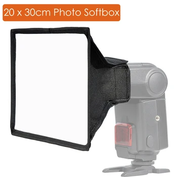 20 cm x 30 cm Fotografija Bliskavica Speedlite Univerzalno Zložljive Difuzor Softbox Soft box Za Canon, Nikon Sigma Sony Yongnuo Godox V860II