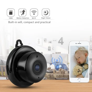 Home Security Nadzor Brezžična Mini IP Kamero 1080P HD IR Nočno opazovanje Mikro Kamere, WiFi Odkrivanje Baby Monitor, Fotoaparat