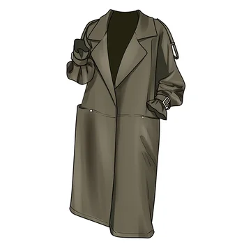 2020 jeseni in pozimi moda klasičnih žensk mid-dolžina windbreaker suknjič visoka kakovost, elegantna oblika barva plašč vetroloma