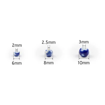 JHNBY 100 kozarcev Glaze Keramične kroglice 6/8/10 MM Okrogle modre in bele porcelanaste Svoboden kroglice za Nakit, zapestnice, zaradi česar DIY Ugotovitve