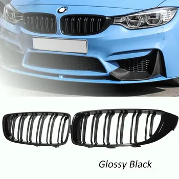 1 Par Gloss Black-M barva Mat Črna Spredaj Ledvic Rešetka Dvojno Letev M4 Šport Slog Žar za BMW F82 F80 F32 F36 2013 -2016