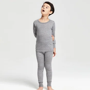Volne merino zimsko termalno za otroke oblačila dekliška jopica fantje sleepwear pijamas obleke dekle božič pižamo fant obleko