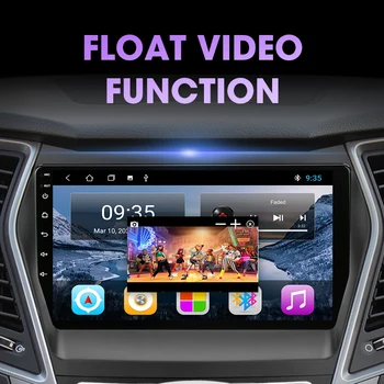 JMCQ Android 9.0 avtoradia Za Hyundai Santa Fe 3 Grand 2013-2017 Multimedijski Predvajalnik, GPS Navigaion Plavajoče okno Razcep Zaslon