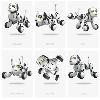 Novo Programable 2.4 G Brezžični Daljinski Upravljalnik Pametni Robot Pes Otroci Igrače Inteligentni Govorijo Robot Igrača Za Psa Elektronski Pet Otrok Darilo