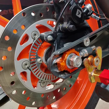 Oranžna Motocikel Verige Nastavitev Blokatorji CNC Aluminija Pripomoček za KTM Duke 390 2013 2016 Duke 125 200 Vse Leto