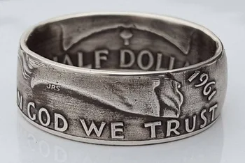 Vroče Prodaja Ameriška Klasika Verjamemo, da Bog Reliefni Letnik Tajski Silver Plated Morgan Kovanec Obroč Ženske, Moške Prst Prstan Nakit