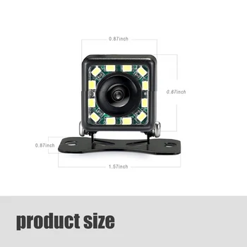Night Vision LED Luči Avtomobila Pogled od Zadaj Kamero Univerzalno Varnostno kopiranje Parkiranje Kamera Nepremočljiva 170 širokokotni HD Barvno Sliko
