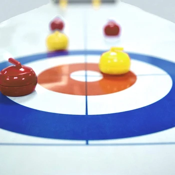 Zložljiv Mini Curling Tabela Curling Žogo Namizni Curling Igre Za Otrok Odraslih Fam W8EE