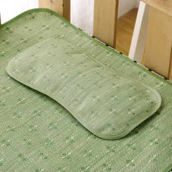 Doma tekstilne Otrok Poletje posteljo kul mat mat kit (60 x 120 cm mat +20*37 cm vzglavnik) Jaslice mat rastlinskih vlaknin 2pcs/set otroci postelja kritje