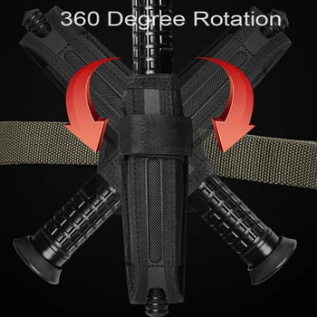 Univerzalni 360 Stopinj Rotacija, Baton Imetnik Molle Taktični Hitro Risanje Baton Držijo Pas Nosite v Torbici Prostem EOS Orodje