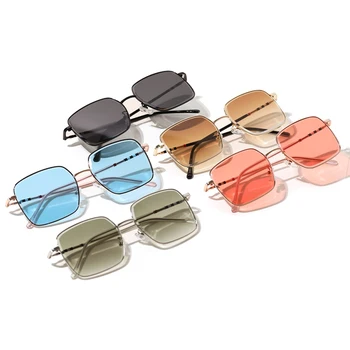 Peekaboo kovinska sončna očala ženske retro barve objektiv kvadratni okvir moška sončna očala za moške darila za rojstni dan 2021 uv400 rjava, zelena