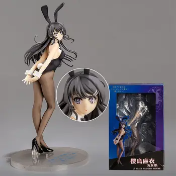 Anime Porednež Ne sanja, Zajček Dekle Sakurajima Mai Sestra sanje figur Seksi Dekleta Anime Pvc figuric Igrače model