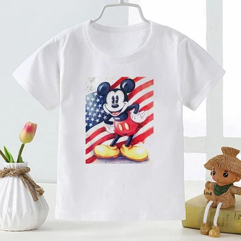 Unisex Majica Baby Risanka Fashionista Mickey Mouse Tiskanih Otroci Vrhovi Tees Otroci Priložnostne Oblačila T-shirt Za Dekleta Fantje