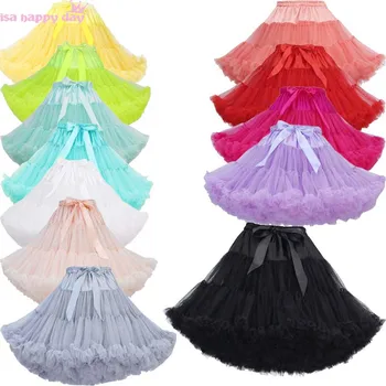 New Vroče Prodaje Kratek Bela Črna Petticoat Za Poroke Vintage Til Petticoat Crinoline Underskirt Rockabilly Swing Tutu Krilo