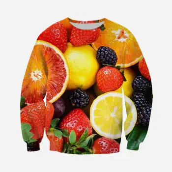 PLstar Kozmos sadje, Jagode grozdja oranžna 3d hoodies/majica/Majica Pozimi, jeseni Harajuku Dolg rokav ulične-2