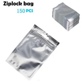 40# 150pieces Zapira Vonj Dokaz Vrečke Težka Pregleden Zip Paket Majhne Nakit Pakiranje Holografski Ziplock Vrečke