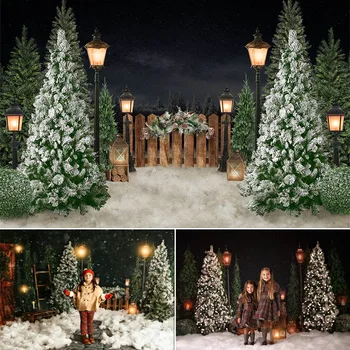Mocsicka Božič Fotografija Ozadje Pozimi Sneg, Portret, v Ozadju za Foto Studio Božično Drevo Photocall Photoshoot