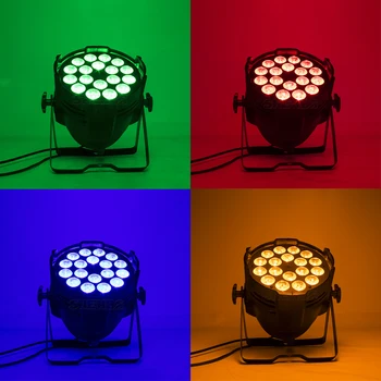 4Pcs RGB 18x12W DJ Svetlobe Razsvetljavo Aluminij zlitine Ravno Par, ki je Primerna za DJ Disco party fazi žogo