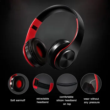 Zložljivi Nad Uho, HiFi Stereo Bluetooth 5.0 Brezžični Glasbeni Prenosne Slušalke 3.5 mm Slušalke Udobna Za nošenje