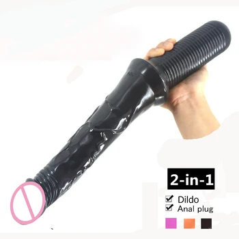 FAAK Dvojno rabo dolgo vibrator big analni čep seks odraslih izdelkov meč dvojni dildo ogromen penis erotične igrače za ženske sex shop