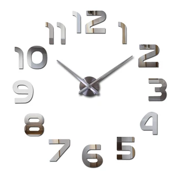 Top moda 3d stenske ure reloj de pared quartz uro sodobne diy ure dnevno sobo, veliko dekorativni horloge murale nalepke