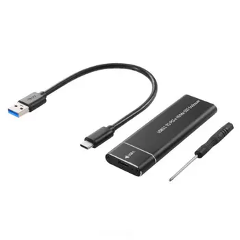 Prenosni USB 3.1 Vrste C, M. 2 M-Ključ PCIe NVMe Ultra Slim SSD Ohišje 10Gbps Aluminij Zlitine Plug And Play