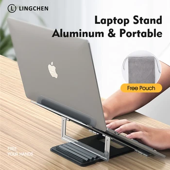 LINGCHEN Laptop Držalo, Stojalo Za MacBook Air Prenosnik Aluminijeve Zlitine Nastavljiv Laptop Stand Prenosni Nosilec Za Dell Nosilec