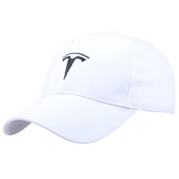 Moda vezenje Baseball Skp avto Tesla logotip Klobuk Nov Modni Visoke Kakovosti Človek Dirke vrnitev žoge klobuki tesla navijači kape