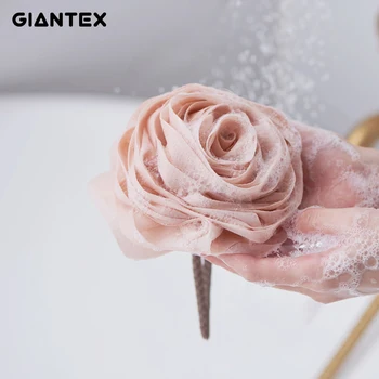 Giantex 4pcs Rose Oblika Kopel Cvet Debele PE Okoljske Kopel Žogo Srčkan Mehki Kopel Cvet Globoko Dekontaminacijo Žogo