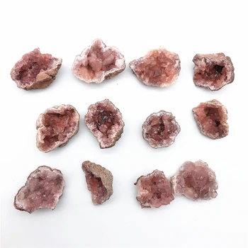 1PC Naravnih Argentina Roza Ametist Geode Quartz Crystal Grozdov Reiki Healing Kristalno Doma Dekor Naravni Kamni in Minerali