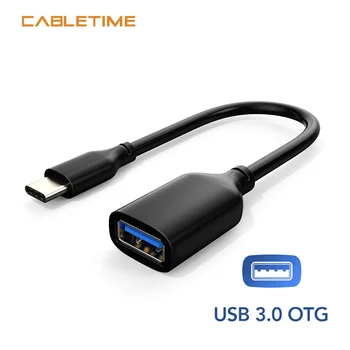 CABLETIME USB C do USB 3.0 OTG Moški-Ženska Prenos Podatkov Pretvornik za Prenosni RAČUNALNIK Samsung Huawei N373